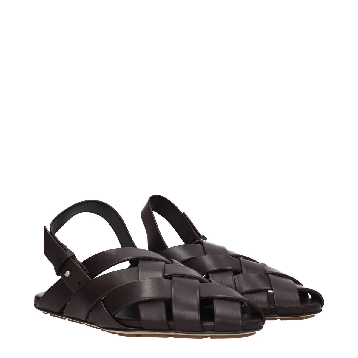 【新品】BOTTEGA VENETA ボッテガヴェネタ メンズ スライドサンダル レザー ブラウン 741343V1AY02113