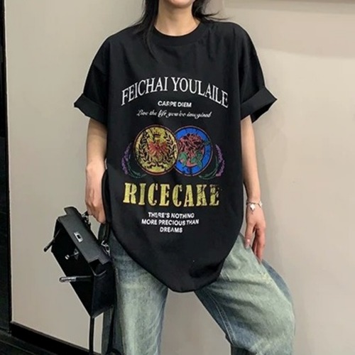 クラシックコインモチーフグラフィックTシャツ 2col   R02443