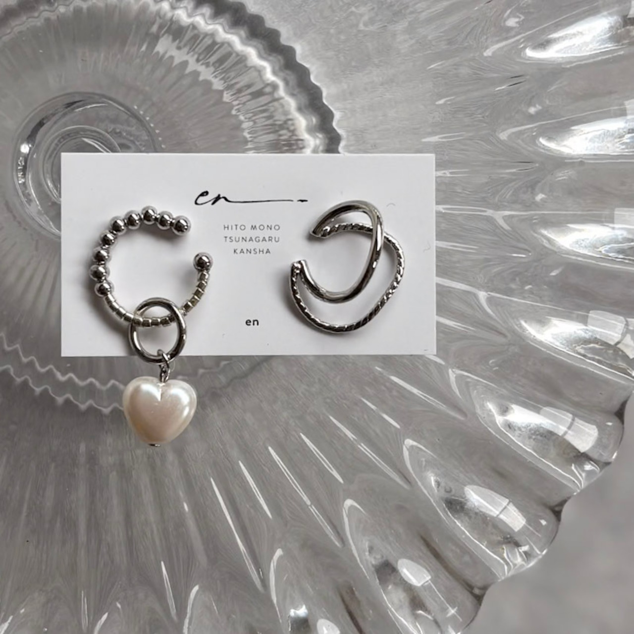 大人可愛いヴィンテージハートイヤーカフセット｜着せ替えカフ