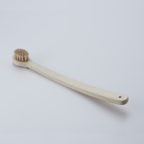 ボディブラシ 身体用 孫の手 白馬毛の尻尾　／　Body Brush　for Body (back-scratcher, the tail of white horse)