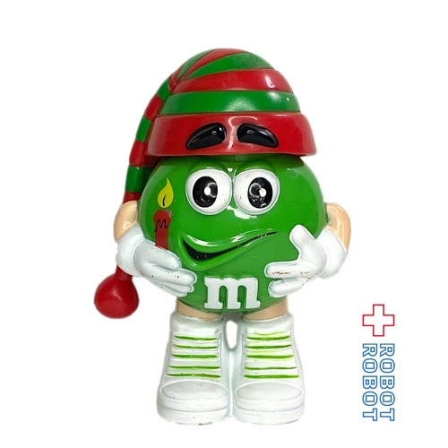 M&M's ミニディスペンサー フィギュア グリーン ロングハット WITH CANDLE