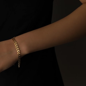 316L leaf bracelet  #b40　☆