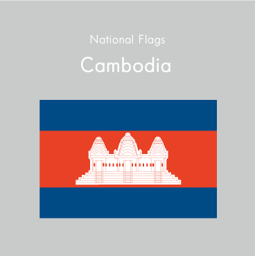 国旗ステッカー　カンボジア