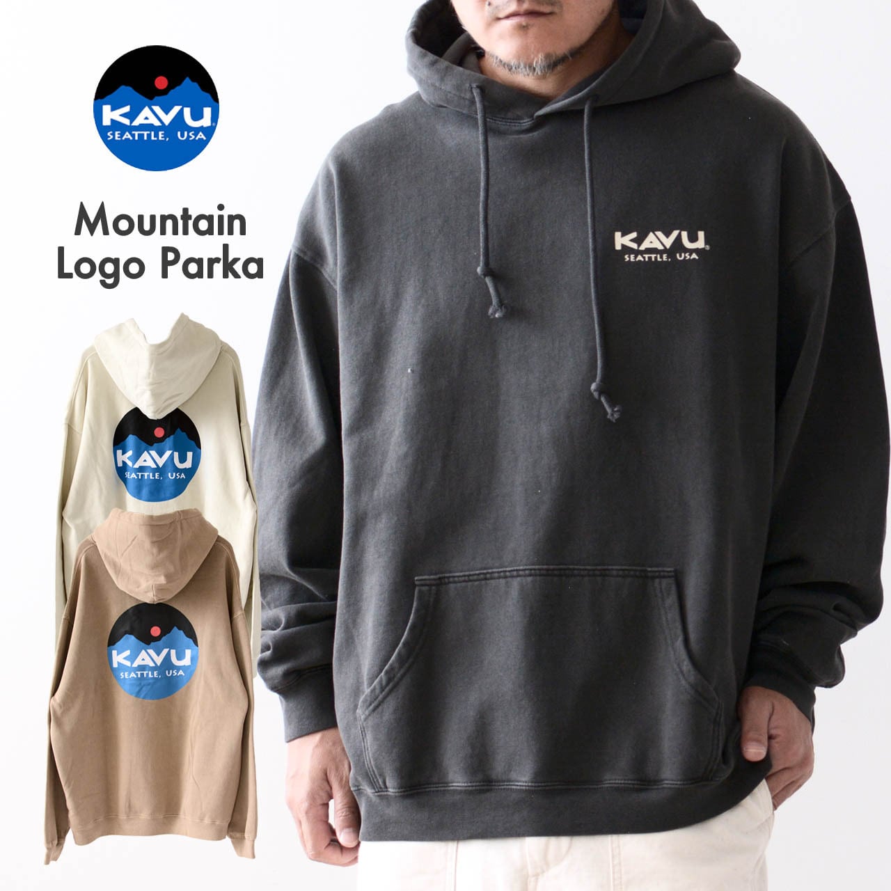 KAVU フード付きマウンテンパーカー ジャケット マルチカラー M