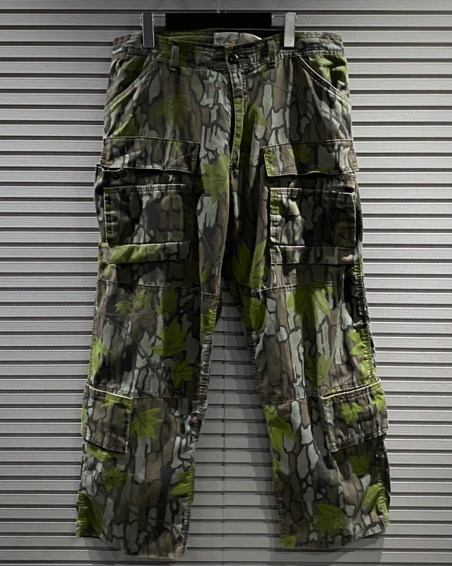 【X VINTAGE】Trebark Camouflage Pattern Double Knee Cargo Pants