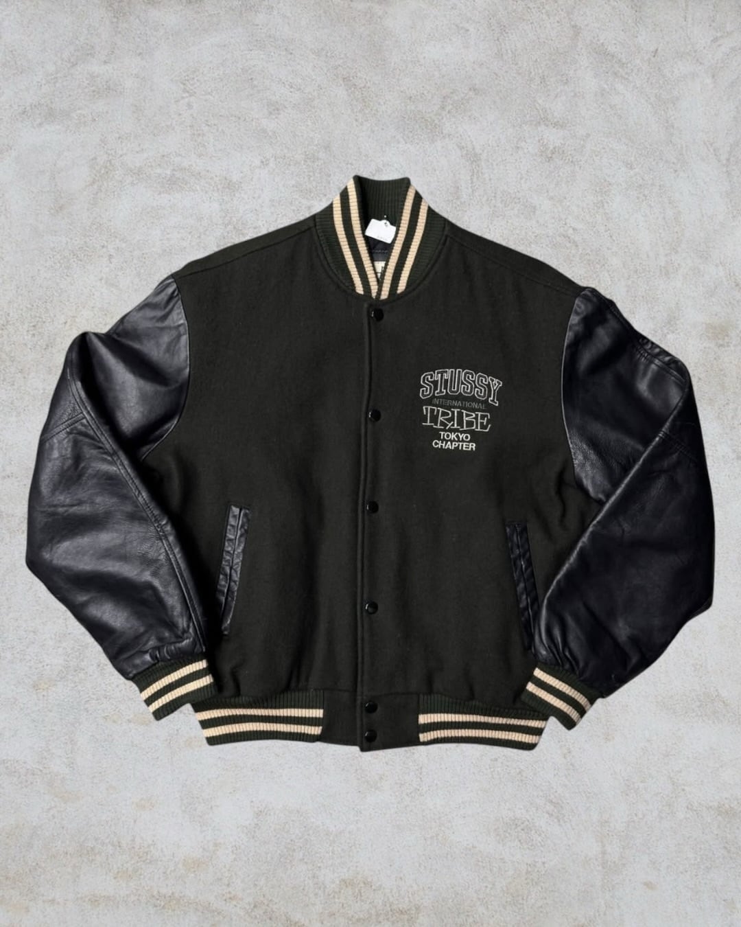 Special!!】90's old stussy Varsity Jacket ”スタジャン” ”TOKYO