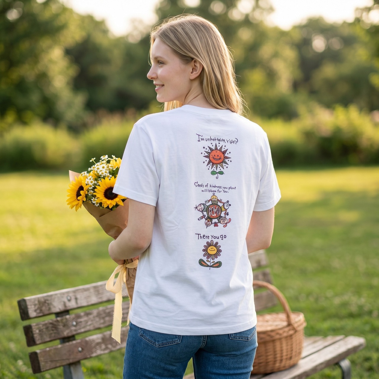 pipi オリジナルTシャツ 【ホワイト】スリーデザイン