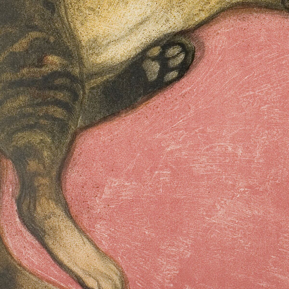 テオフィル・アレクサンドル・スタンラン クッションの上の猫（冬