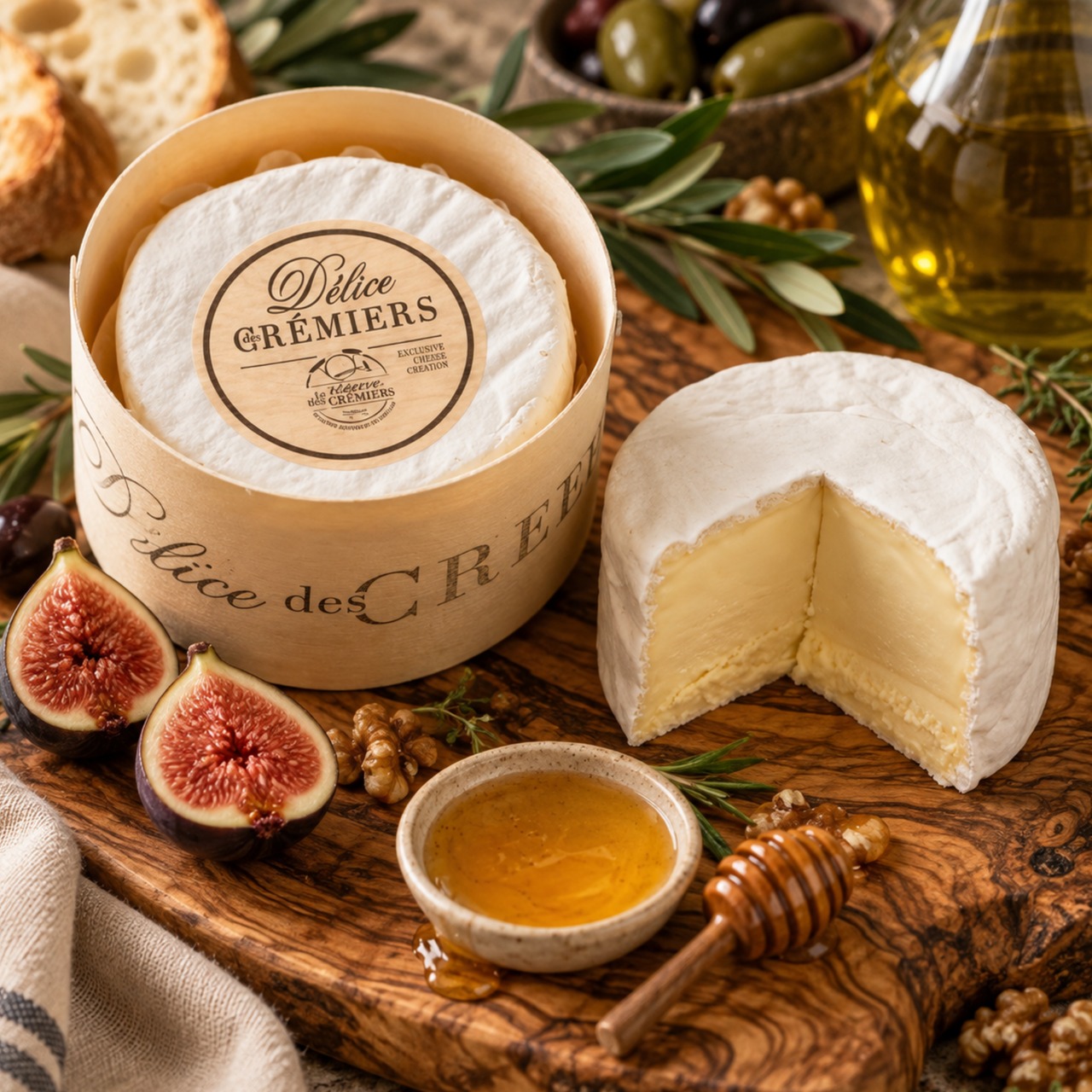 フランス産 デリス デ クレミエ ミニ 100g|Grassfed トリプルクリーム 白カビチーズ|濃厚クリーミーな木箱熟成チーズ Mini Delice des Cremiers Artisanal Triple Cream White Mold Grassfed Cheese