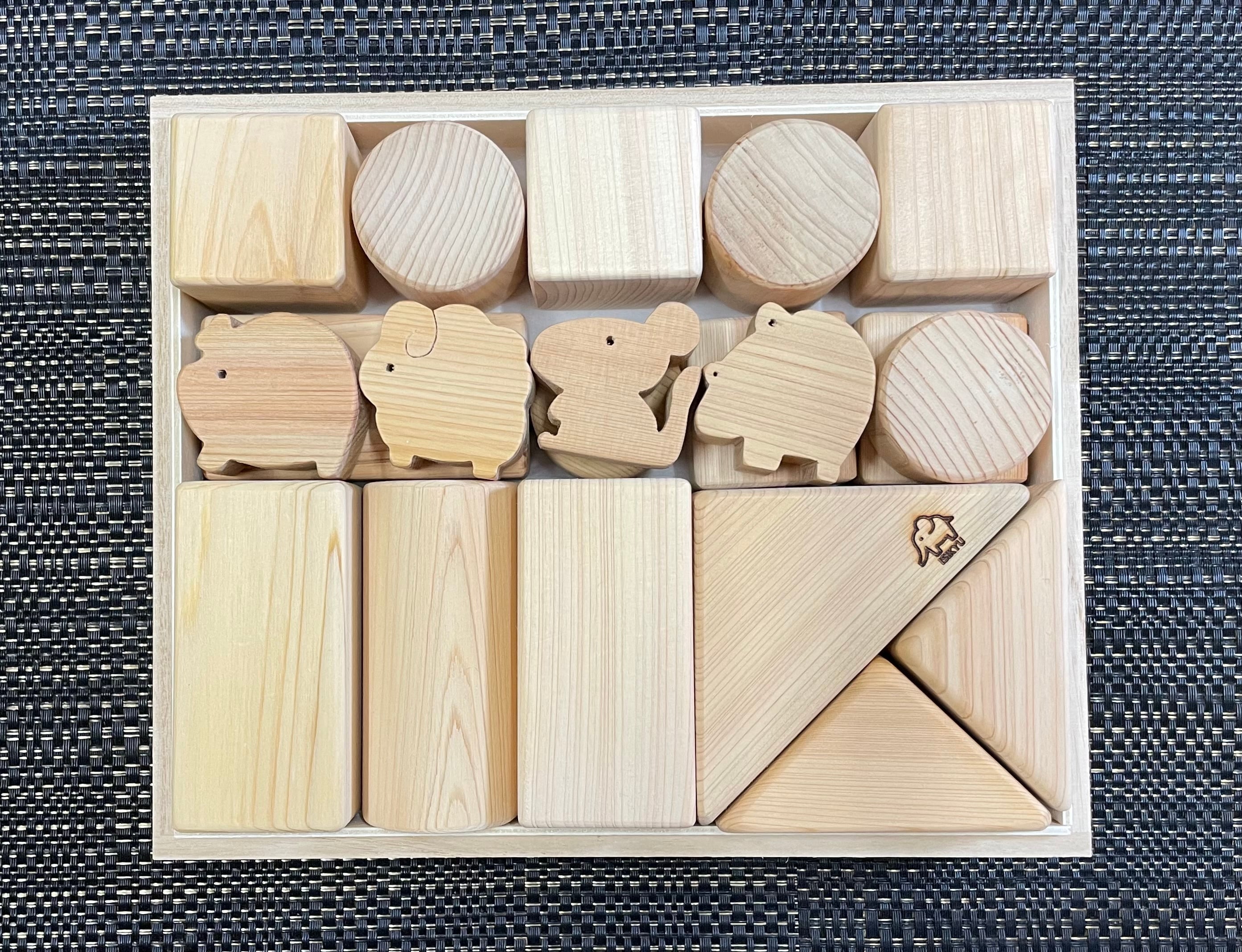入荷待ち】童具館 積み木 WAKU-BLOCK30 Small Boxツートン 積み木 3