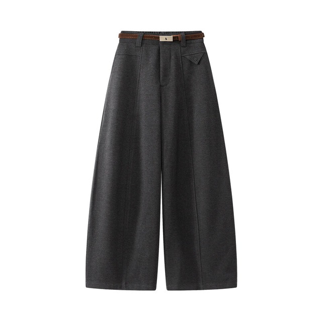 Wool touch curve pants　B771
