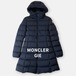 美品 MONCLER モンクレール GIE ジエ Aライン ロング ダウンジャケット 00 高級ダウン 定価27.7万 紺 ネイビー XS / J&NREUSE レディース アウター