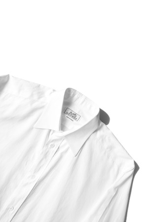 00's~ "HERMÈS" Pure White Cotton Dress Shirt Made in FRANCE
