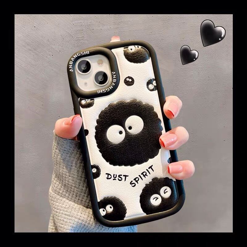 ブラックモンスターiPhoneケース 面白い キャラクター かわいい 人気 韓国