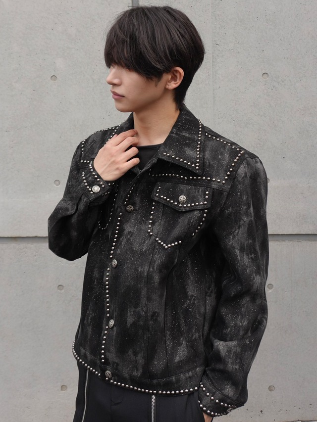 【ALUDE SELLECT】star status lame denim jacket