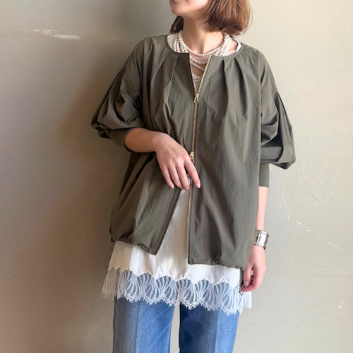 【 siro de labonte 】ノーカラータックジャケット