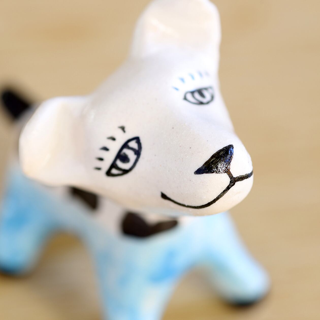 山口祥治 干支フィギュア 戌（いぬ）「ぽちこー P-3」 工房：喜鶴製陶