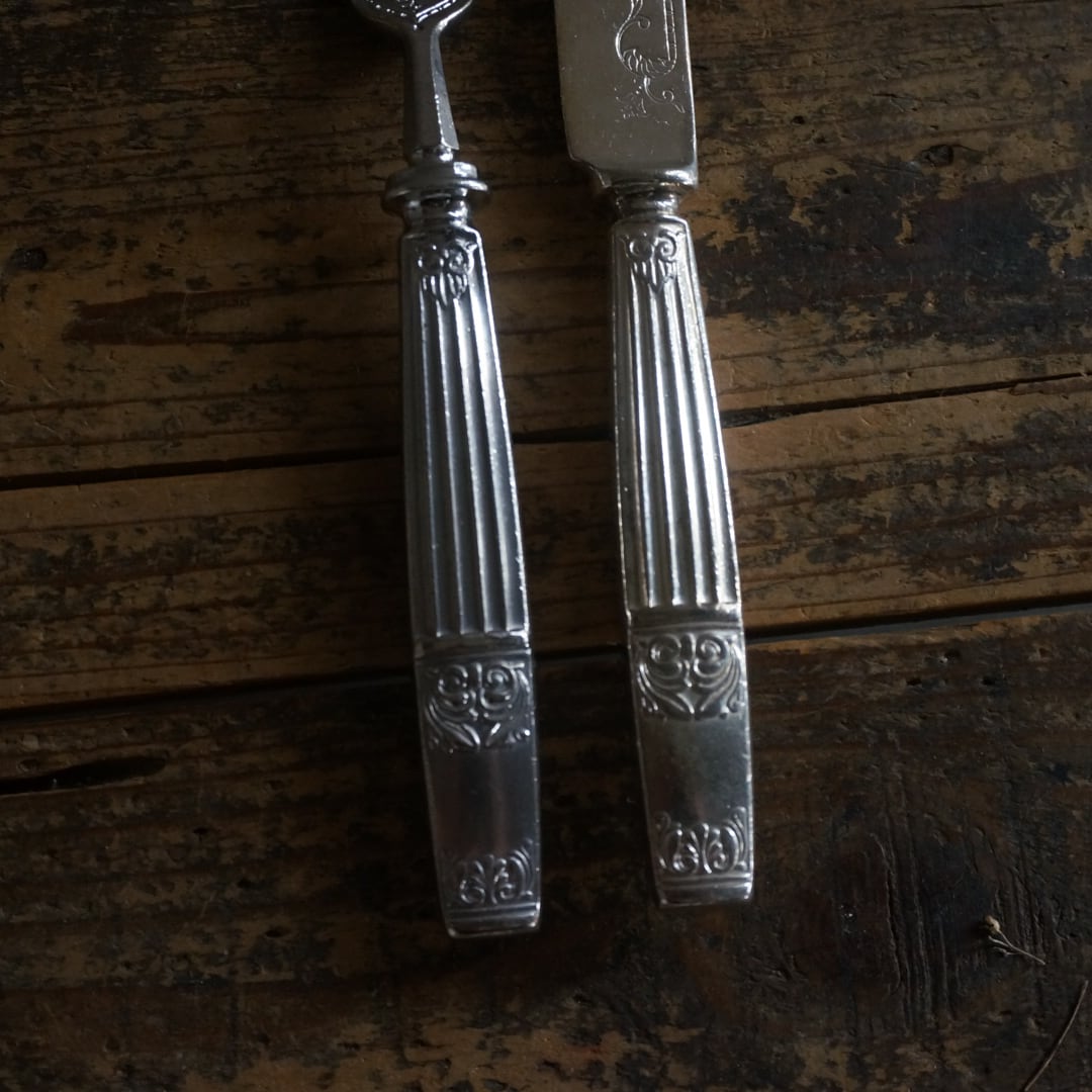 古い国産のフォーク&ナイフ