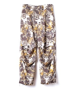 HAZY FLOWER SATIN PARACHUTE PANTS (IVR)