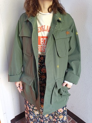 THRIFTY LOOK( FATIGUE JACKET HAND EMBROIDERY )