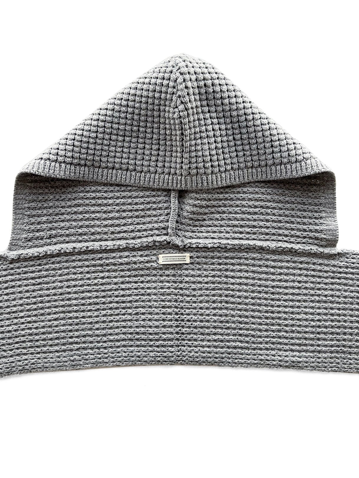 COMFORTABLE REASON / WAFFLE HOOD SCARF - GREY | DEXIM
