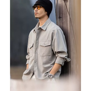 Front pocket design shirt P773