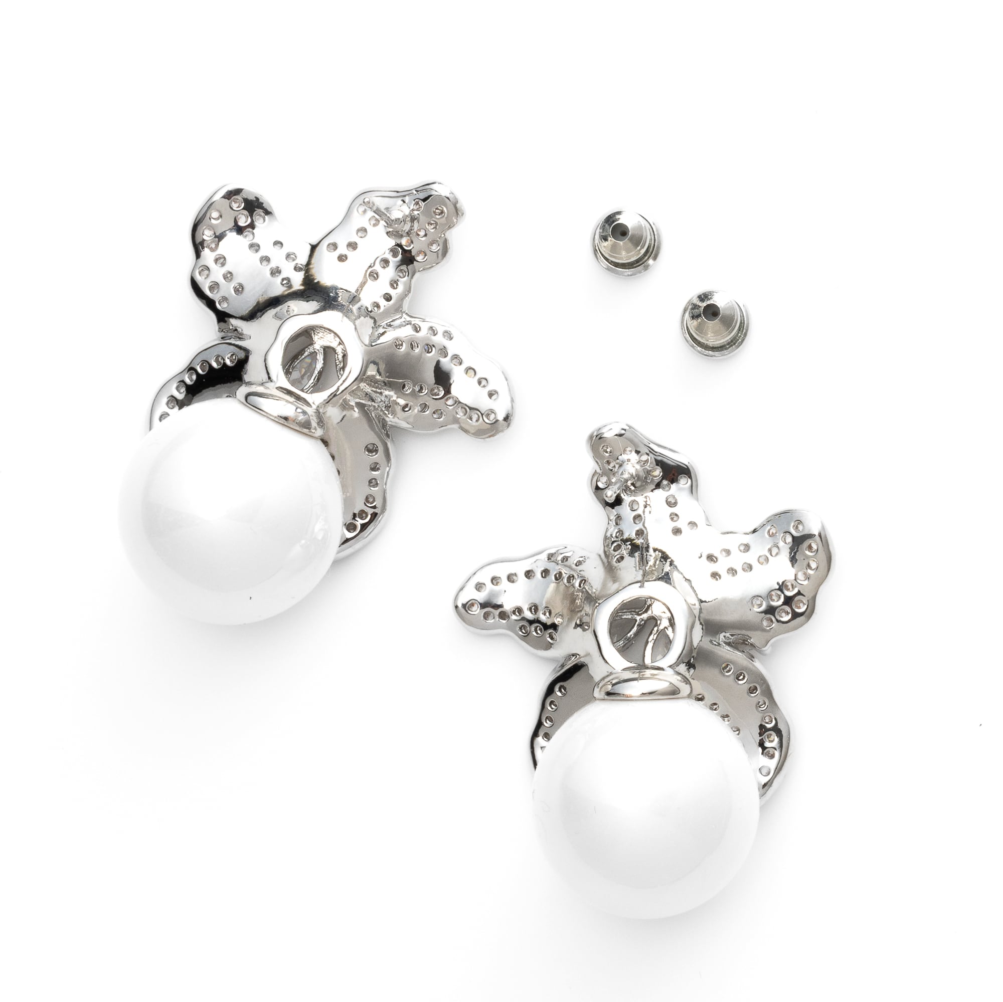 E-124 Orchid パールピアス Silver/Gold | ウェディング・ブライダル