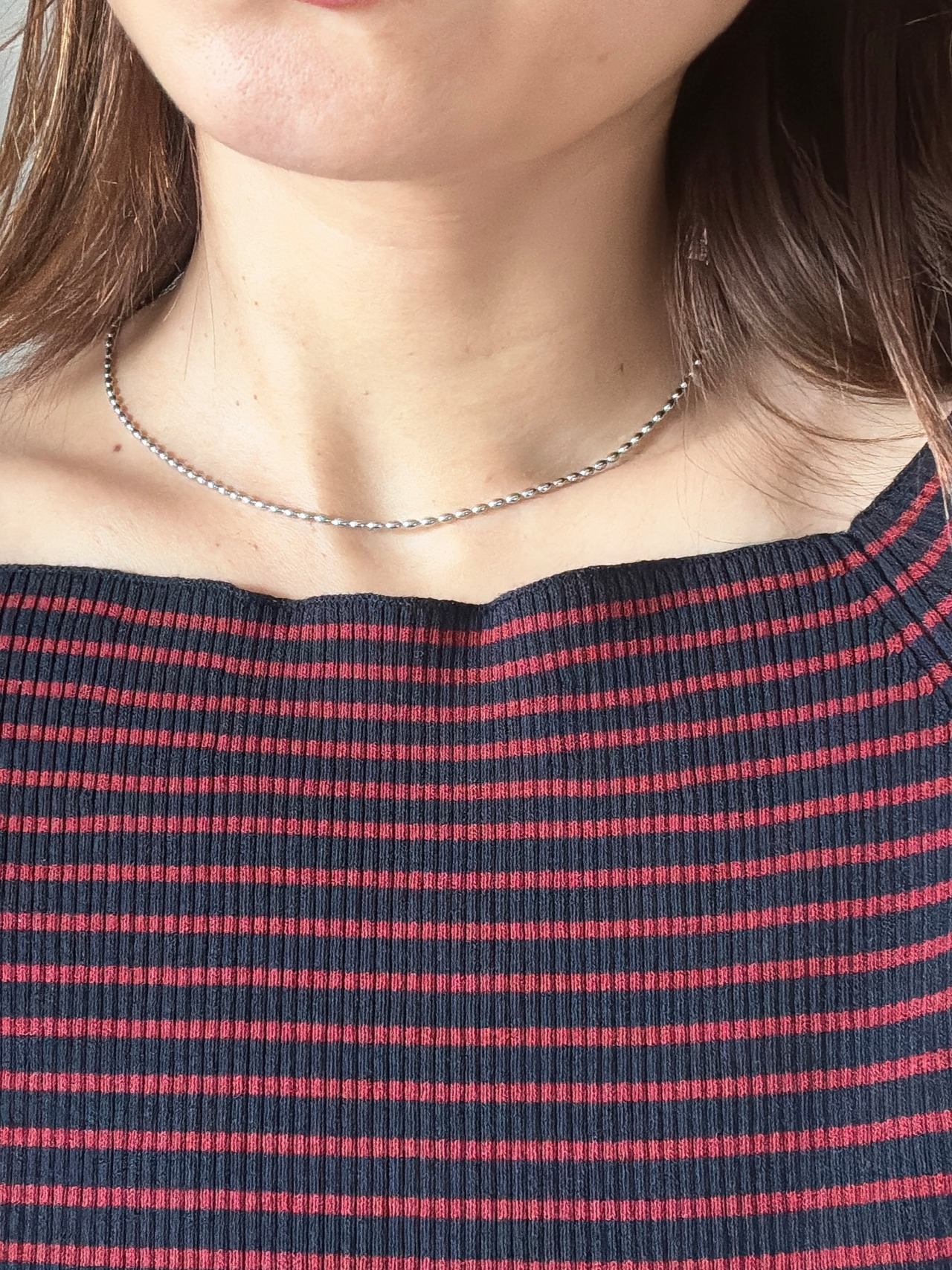 ミニビーズチェーンネックレス