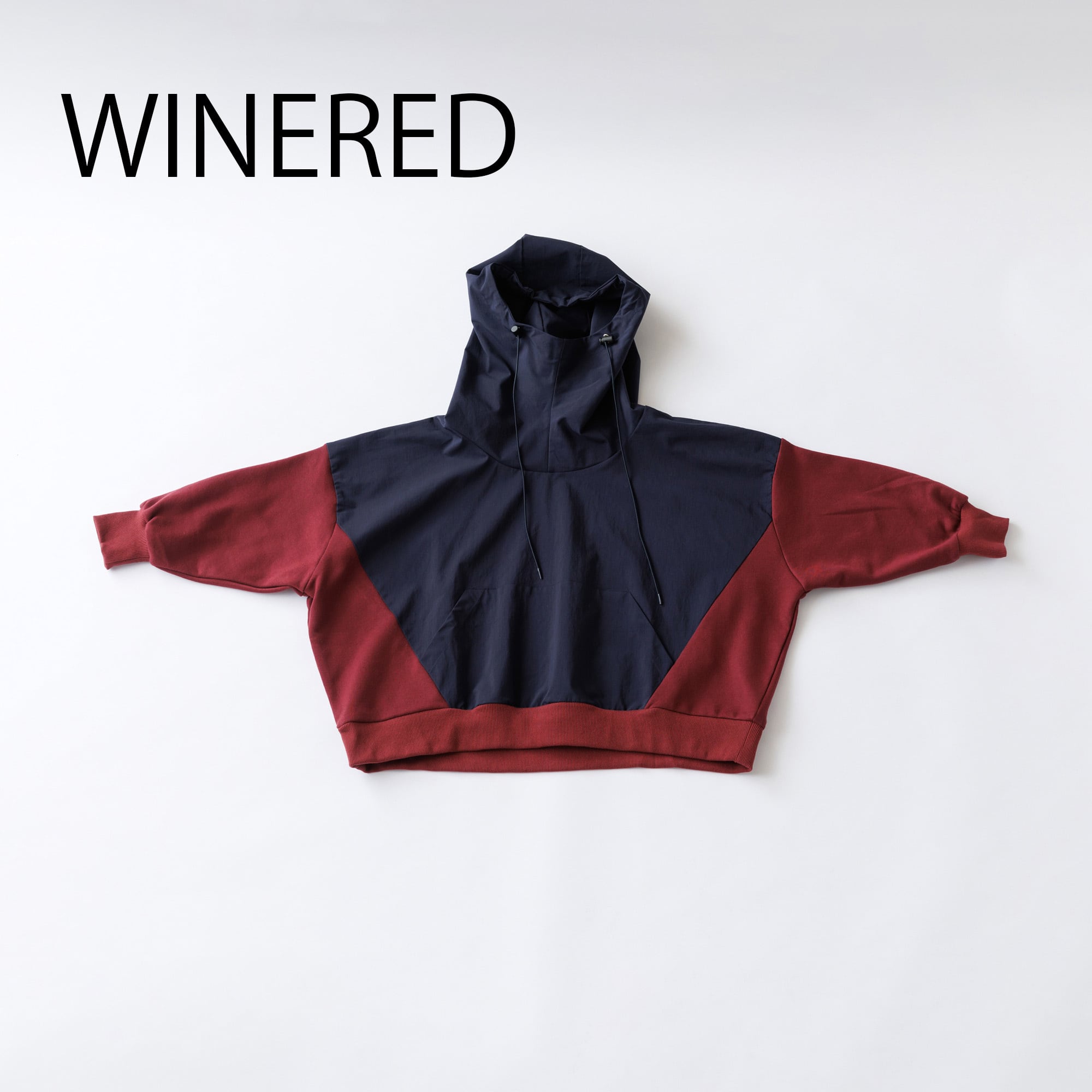 nunuforme 25AW 〉 ミックスパーカー / WINE | 世界の子供服 ピーカブーヤ