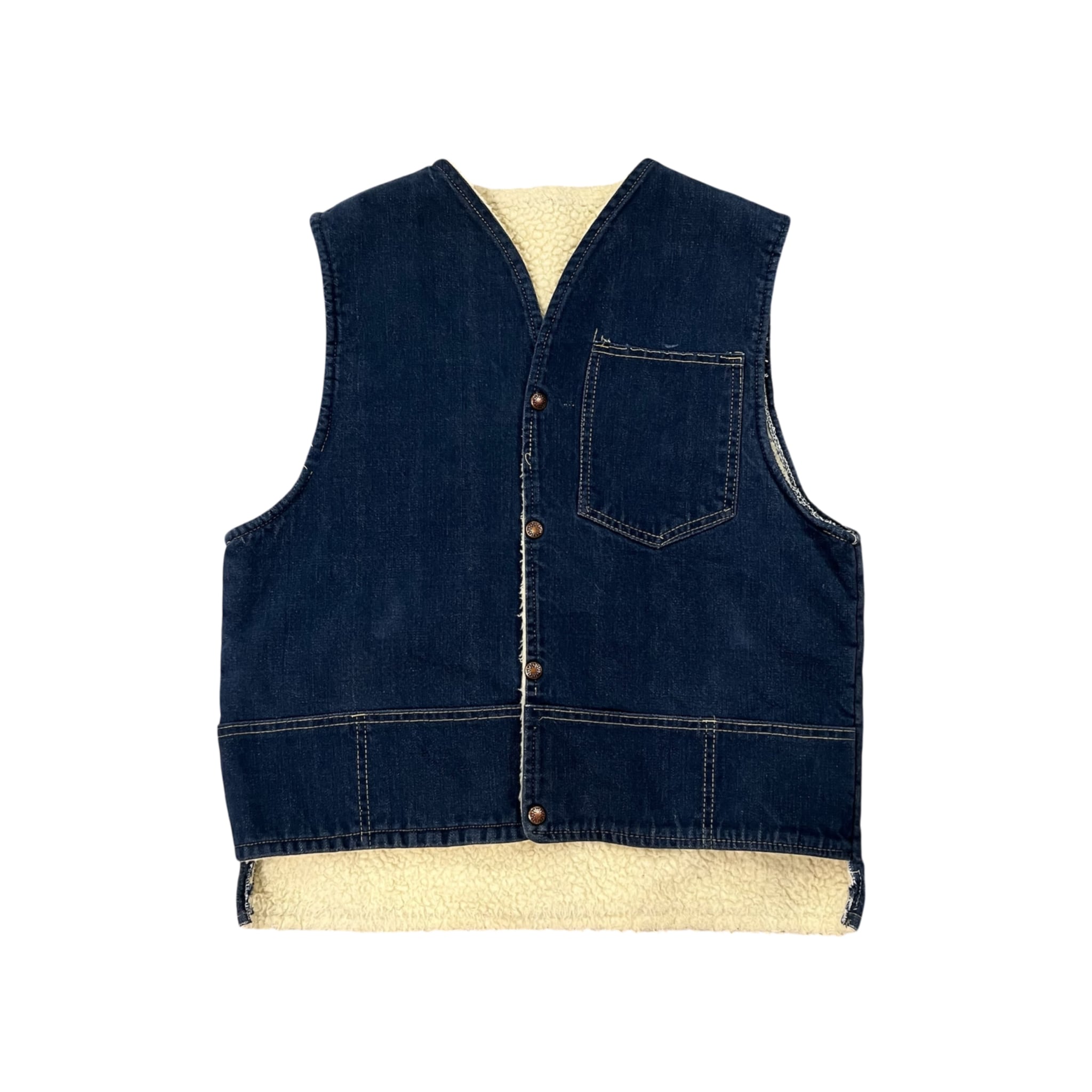 70's Boa Denim Vest