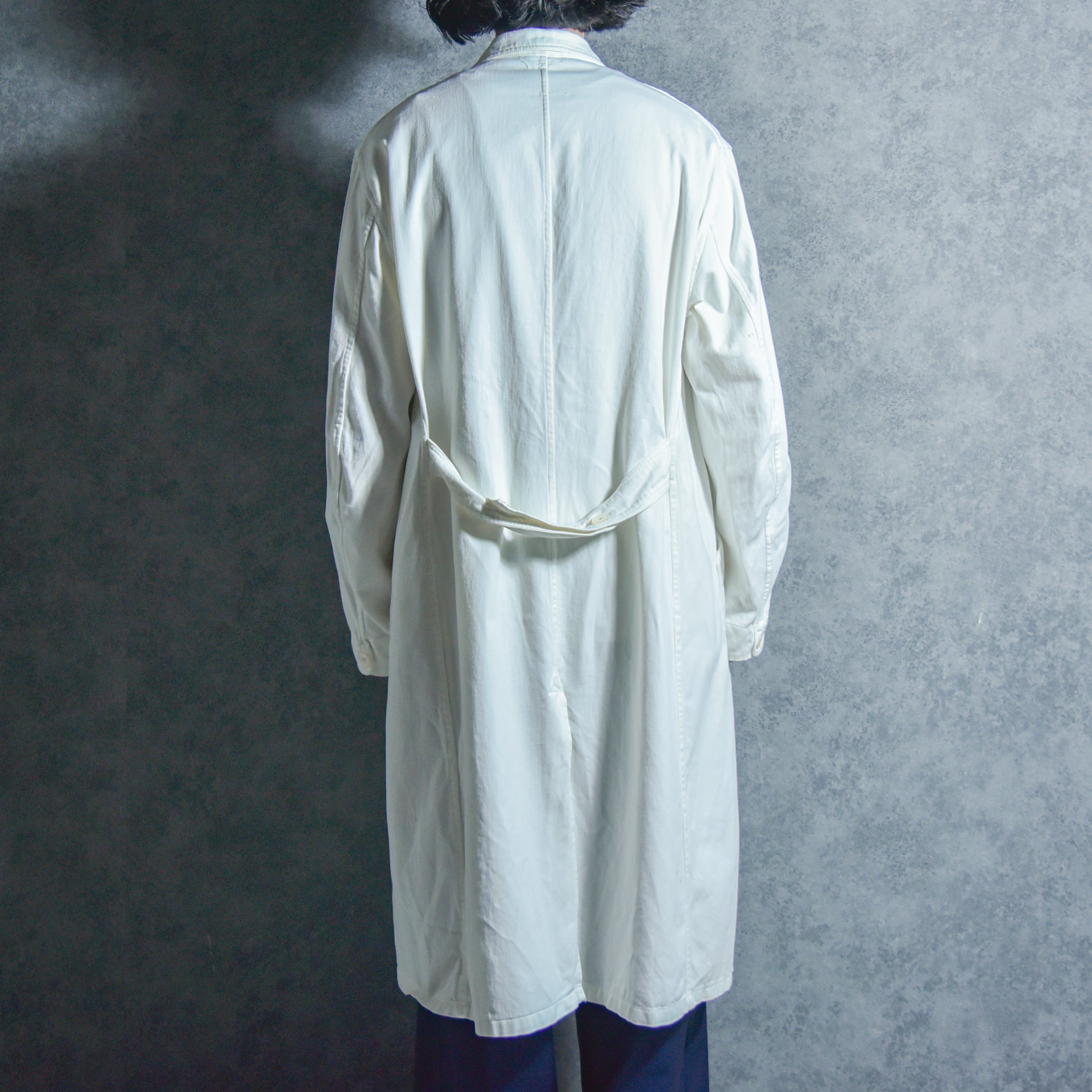 50s French Work Change Button White Work Coat フレンチワーク