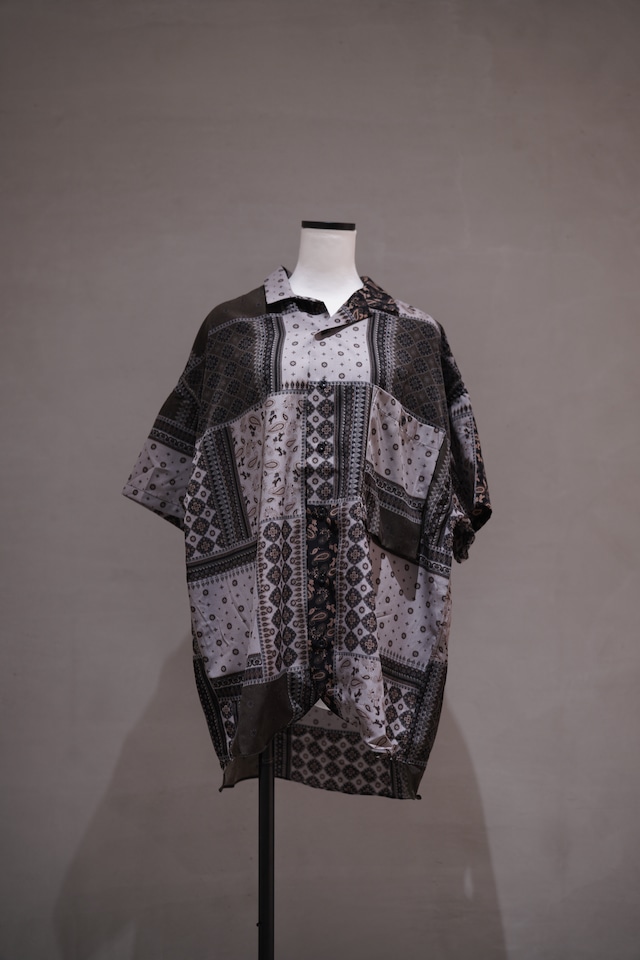 INTERPLAY Open Collar S/S Over Size Shirt