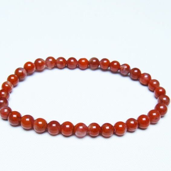ナンホーンアゲート ブレスレット 6mm アゲート ブレス 一点物 メール便可 [M便 1/10] 111-47479