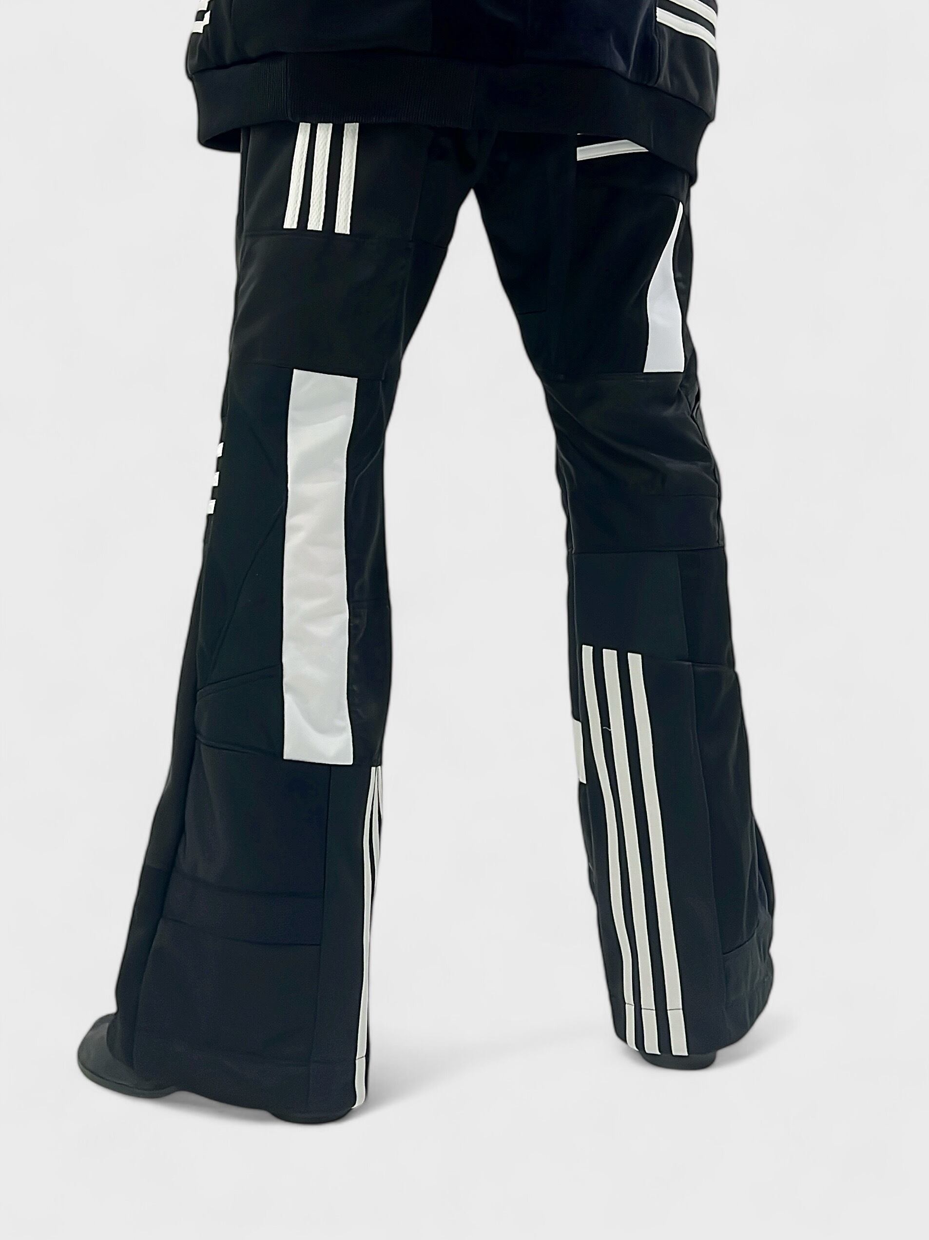 KOH ISHIGURO Upcycled Crazy Patchwork Flare Pants -BLACK- Woman