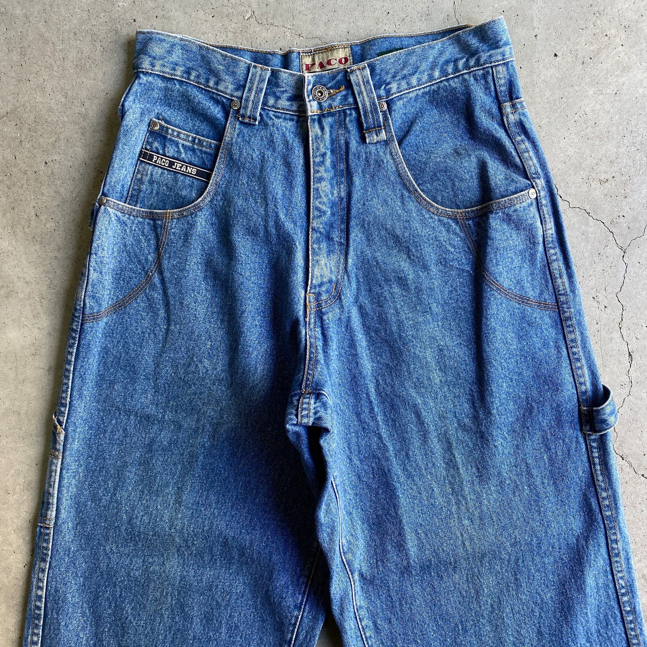 90年代 PACO JEANS ワイド ペインター バギー デニムパンツ メンズW30 