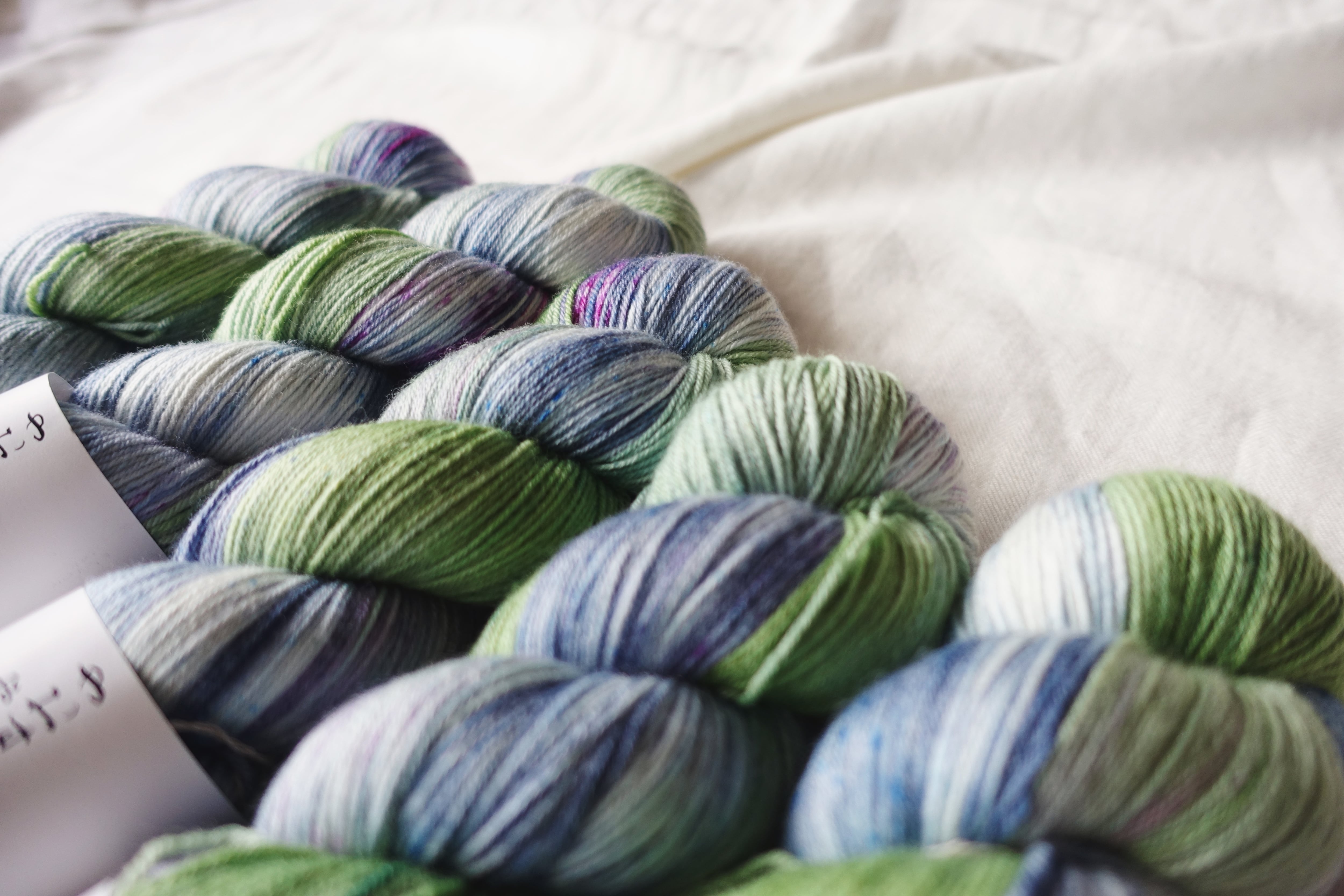 手染め糸]Premium Silk+Wool Sock_あじさい | 手染め毛糸のYaoskep Yarn