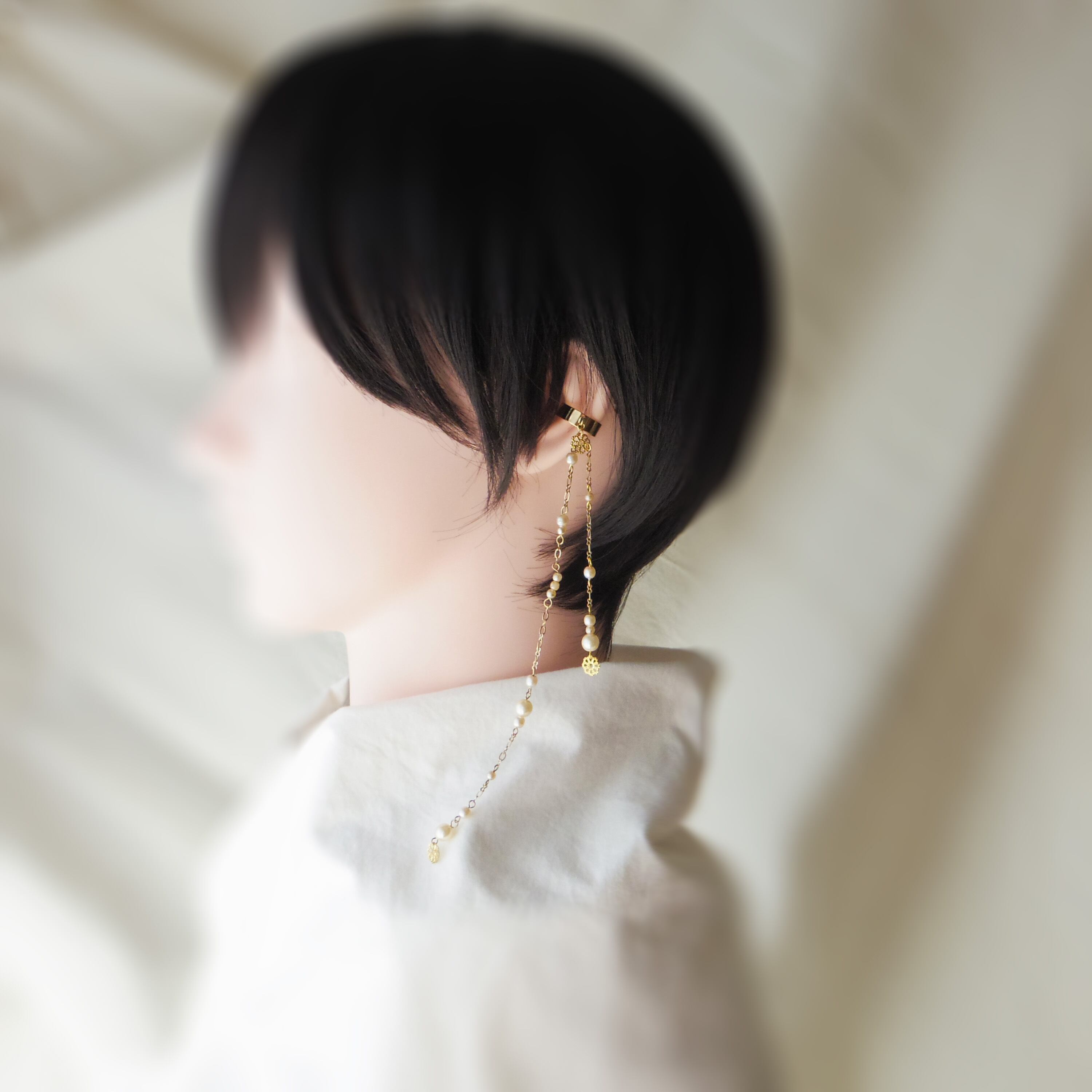かたっぽイヤーカフ「りん、きらきら」