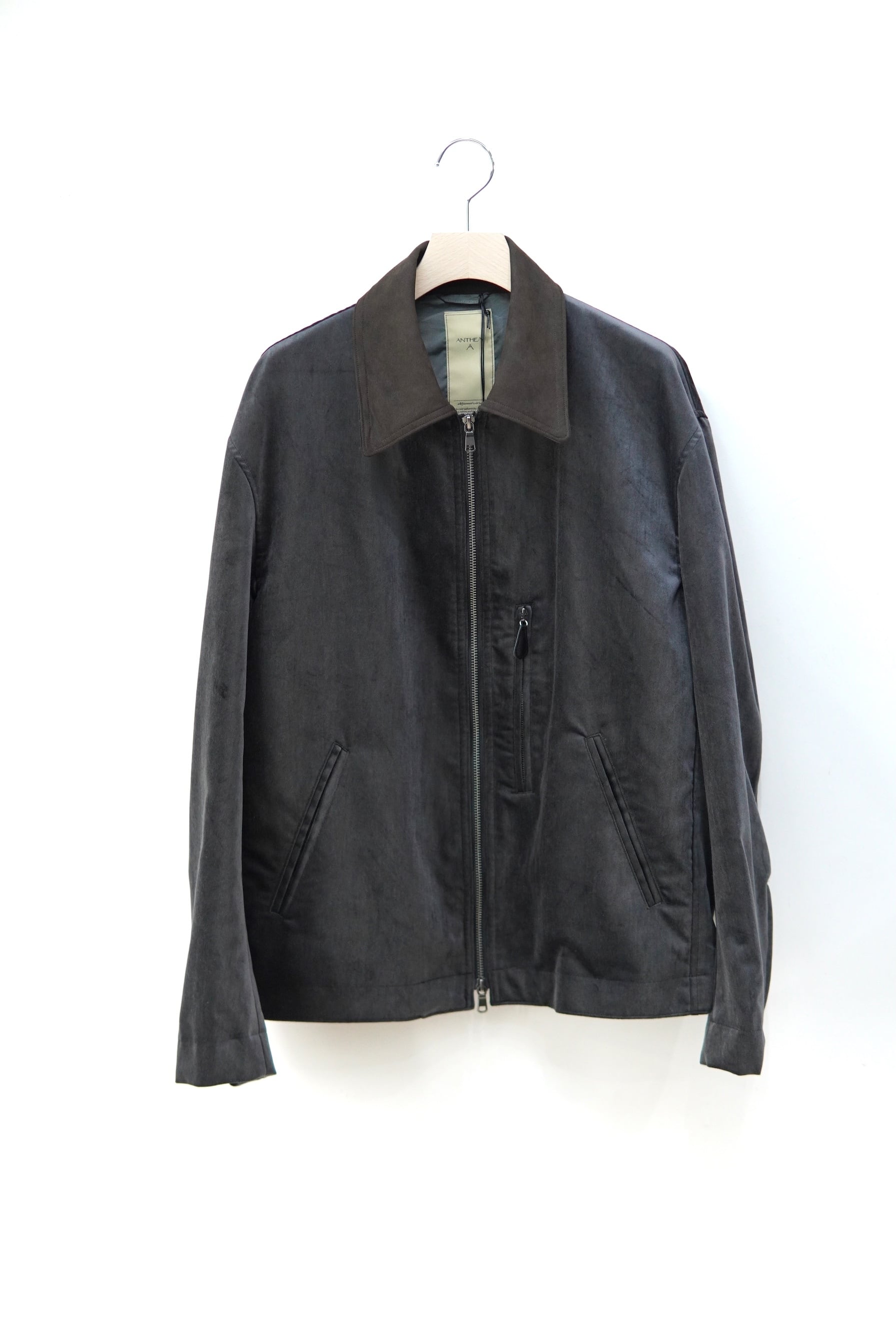 ANTHEM A / COTTON VELVET MINIMAL RIDING JACKET