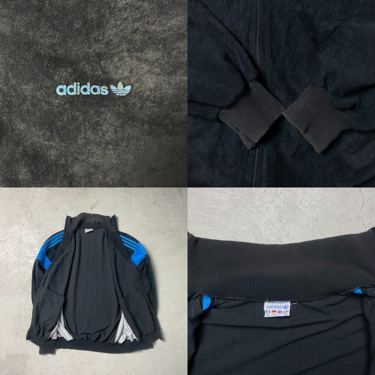 70〜80年代 フランス製 VENTEX社製 adidas アディダス ベロアジャージ