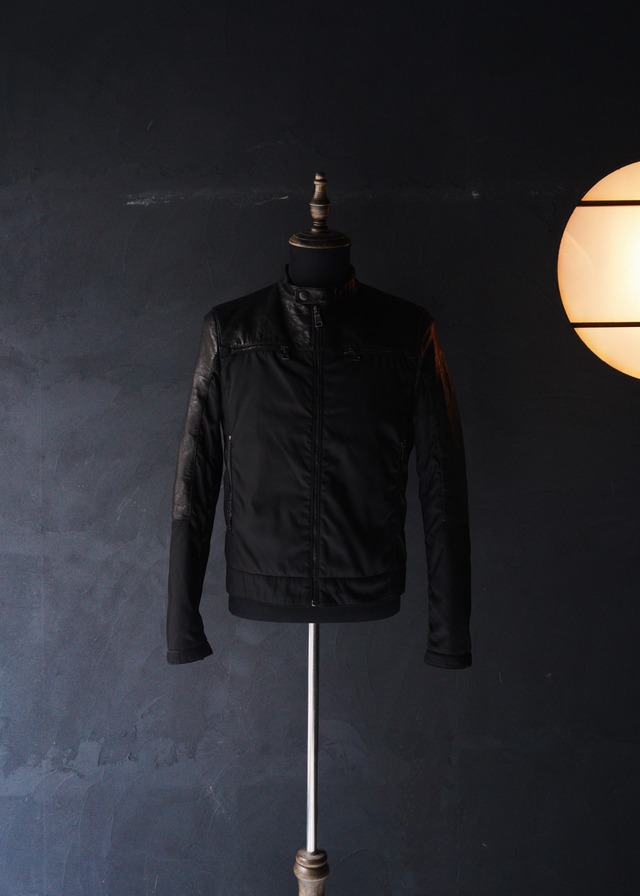 PRADA 11AW lamb skin switching blouson