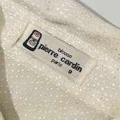 80s 90s Pierre Cardin ピエールカルダン 光沢感 比翼 長袖シャツ ブラウス 9/ホワイト レディース ビンテージ