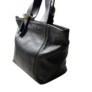 “OLD COACH” black leather hand bag