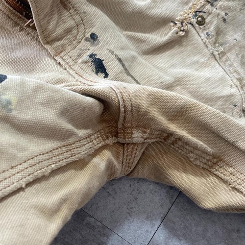 00s 襤褸 ブラウン ダブルニー Carhartt B130 31×32 詳細写真13