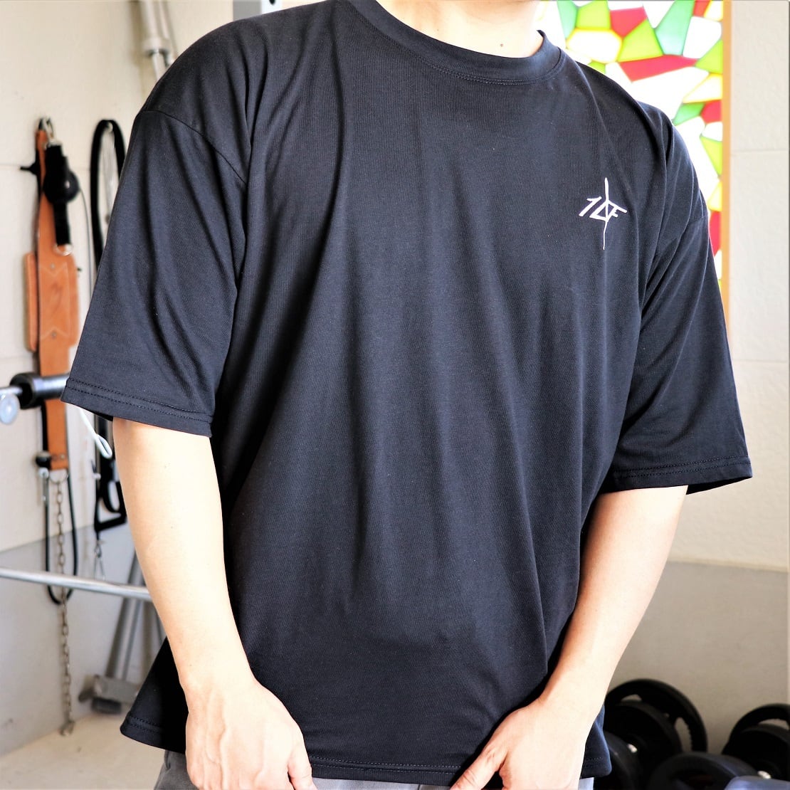 10FIT TE-02 Tシャツ ジムウェア トレーニング 筋トレ 黒 T-shirt