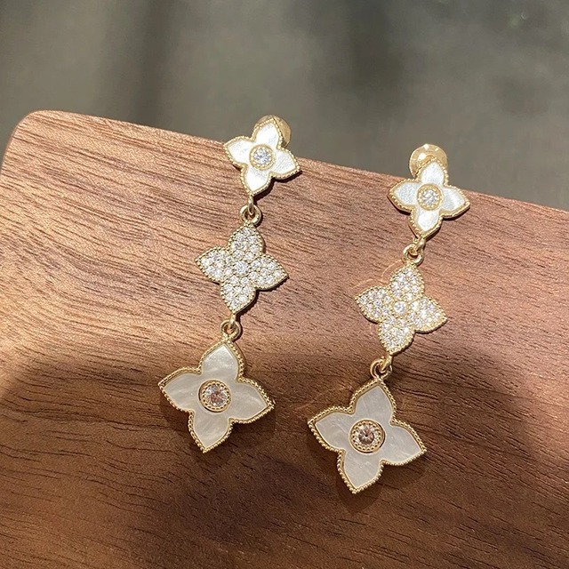 silver925 flower design pierce / earring
