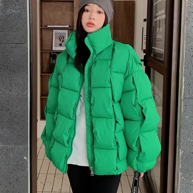 【予約販売】ダウンジャケット コート レディース アウター ブラック グリーン ベージュ ホワイト こなれ感 大人可愛い シンプル ベーシック エレガント おしゃれ 韓国 トレンド M/L/XL/2XL
