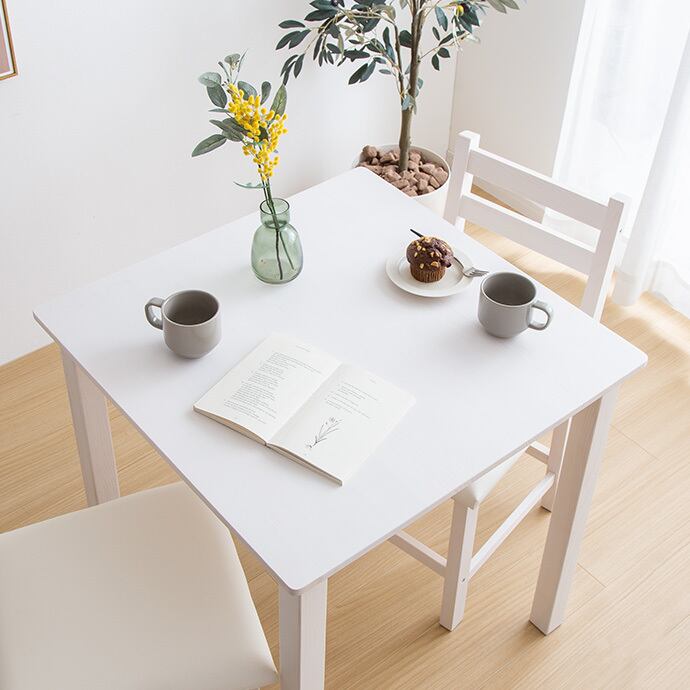 【送料無料】ダイニングチェア ガーデニングチェア 2脚セット ホワイト お洒落な2人用 ダイニング 3点セット】 幅70cm ダイニングチェア 2脚 +