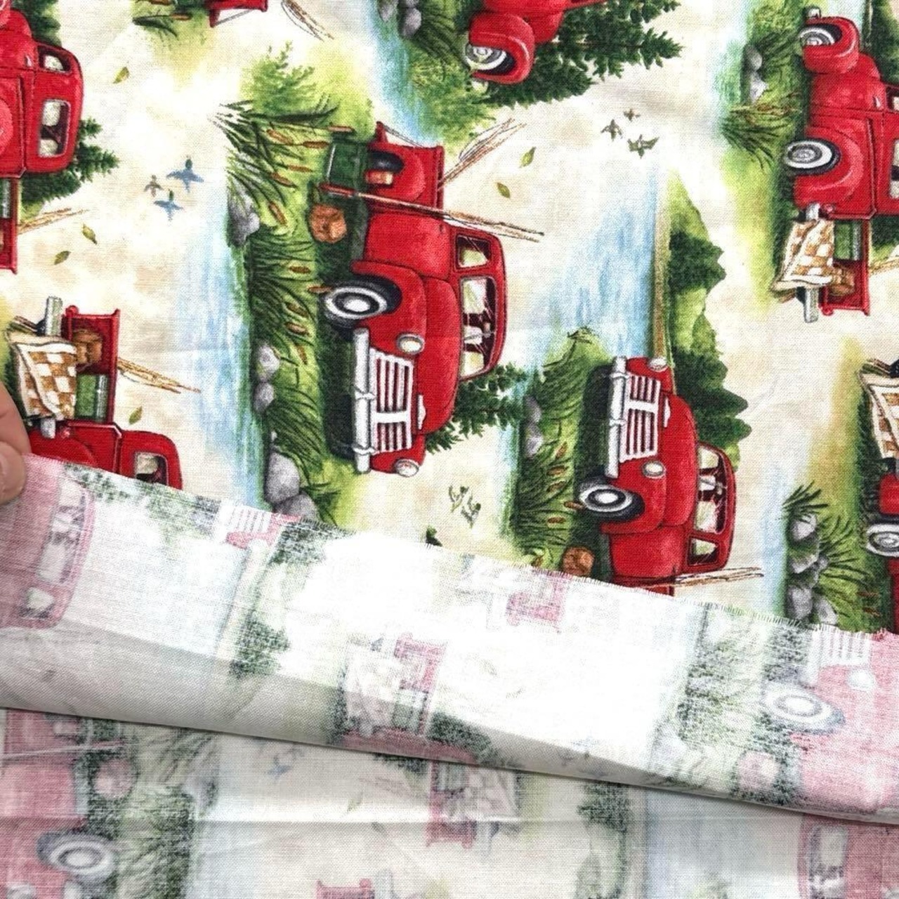 Cdr556◆50cm◆S◆綿100%シーチング生地◆風景車柄