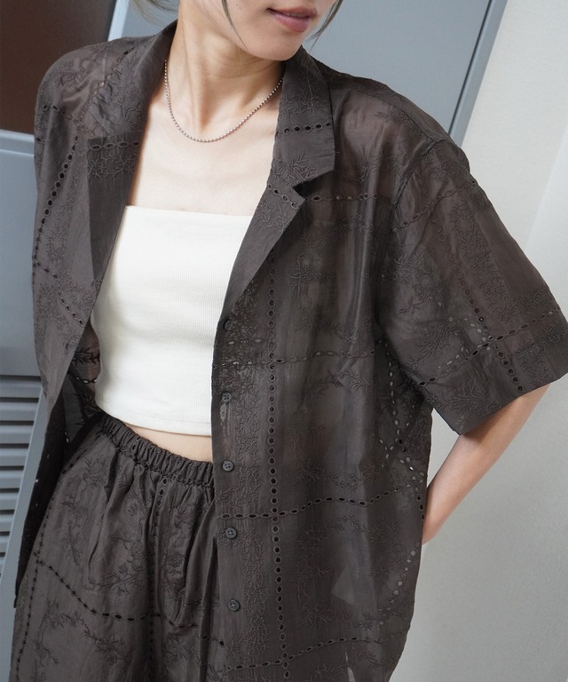 総刺繡半袖シャツJK　5145678（0626）
