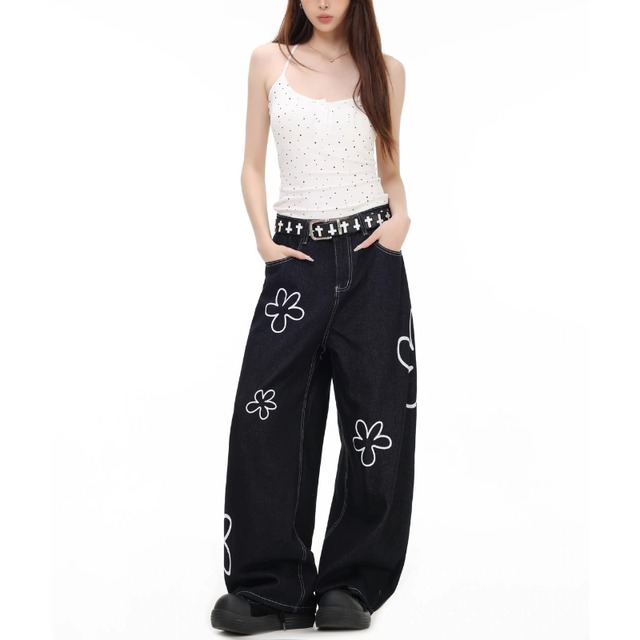 flower line denim　フラワーラインデニム　J1689